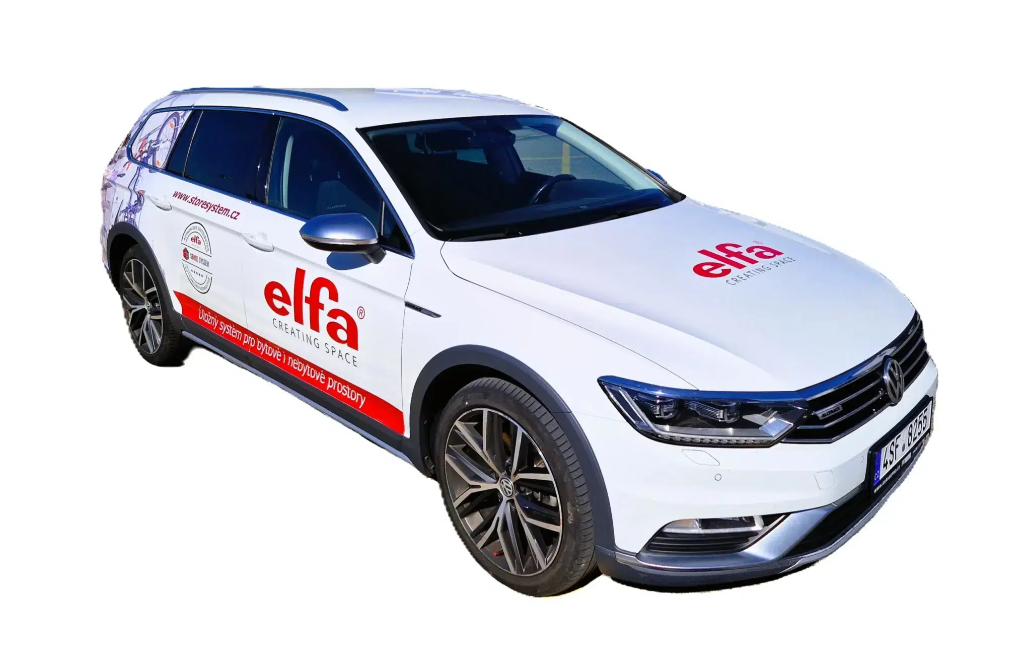 Polepený služební vůz VW Passat (STORE SYSTEM)